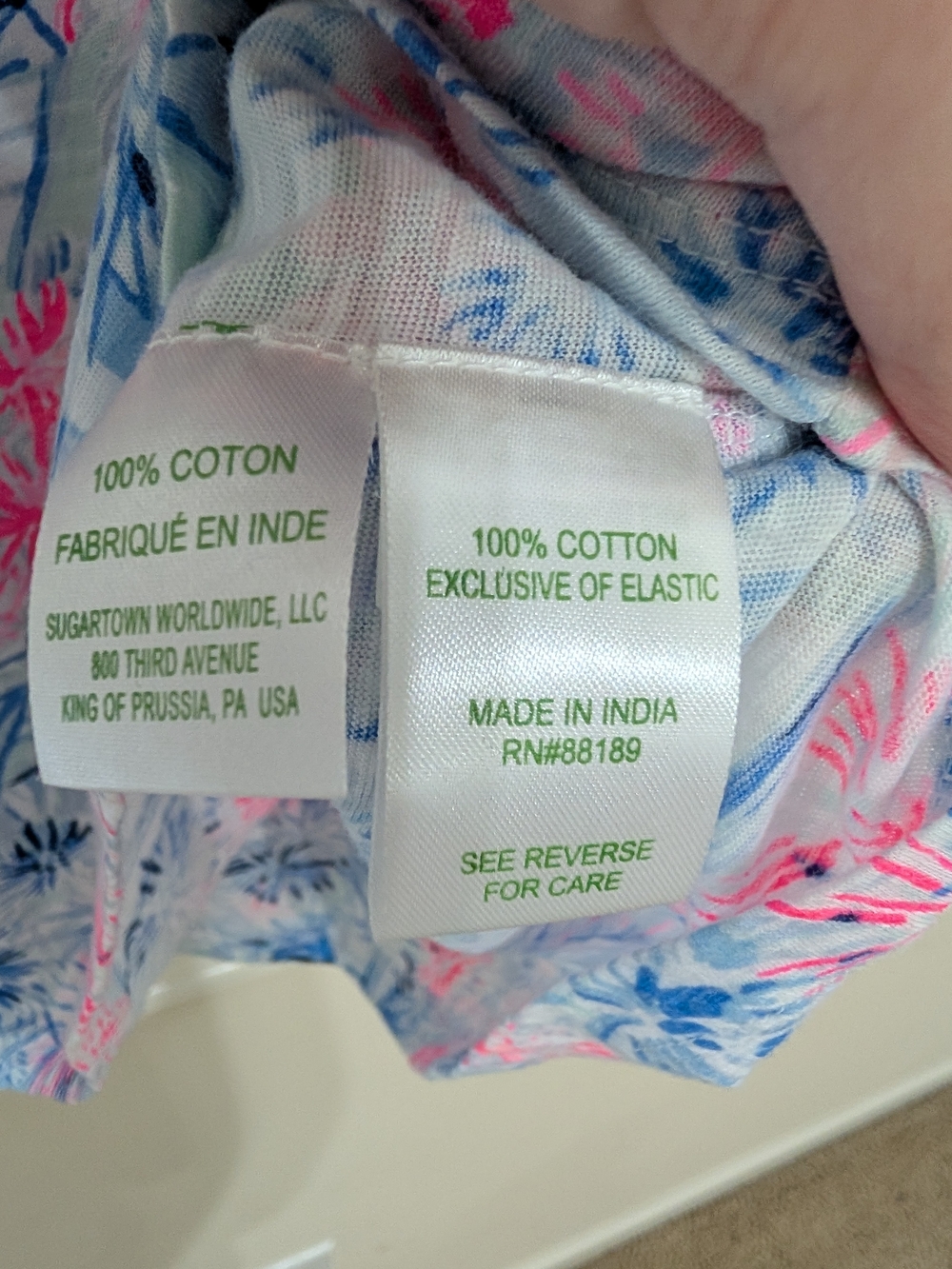 Lilly Pulitzer Pink & Blue Floral Button-Front Camisole - Picture 6 of 9